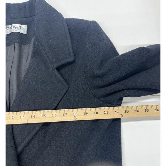 Vintage Woman’s Forecaster of Boston Wool Overcoat Double Breasted Black Size 12 - Picture 13 of 16